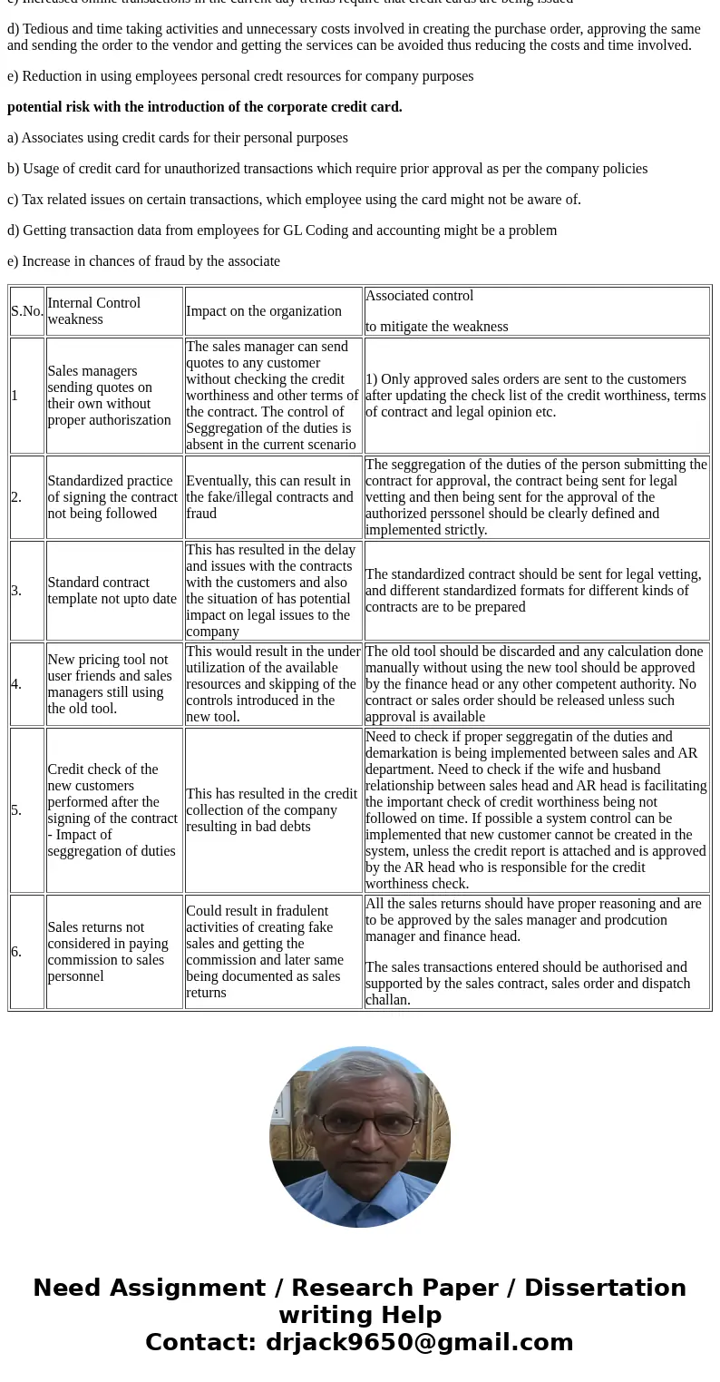 You have been recently employed as an accountant for Bucks Phyz. The CEO has tasked you with reviewing the sales processes of the company and has provided you w