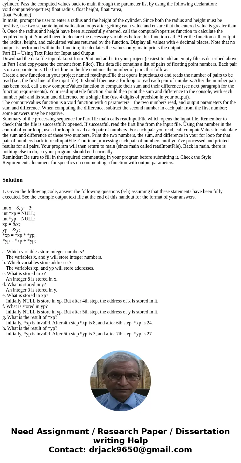  You will also revisit file I/O. Part I – Understanding Pointers Create a new project and add an empty file named yourLastName_lab6.txt to your project by choos
