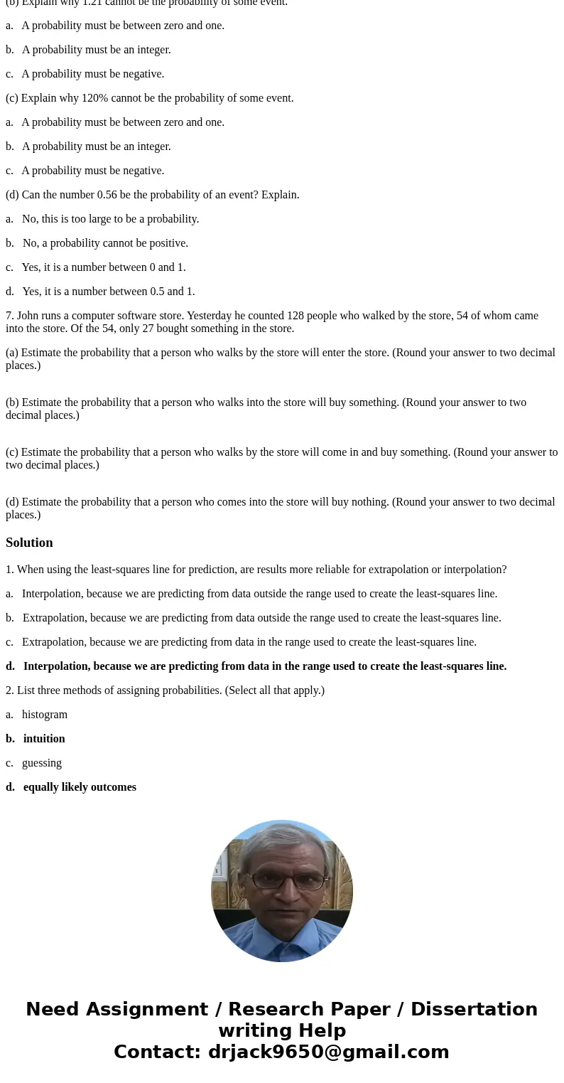 1. When using the least-squares line for prediction, are results more reliable for extrapolation or interpolation? a. Interpolation, because we are predicting f 1. When using the least-squares line for prediction, are results more reliable for extrapolation or interpolation? a. Interpolation, because we are predicting f