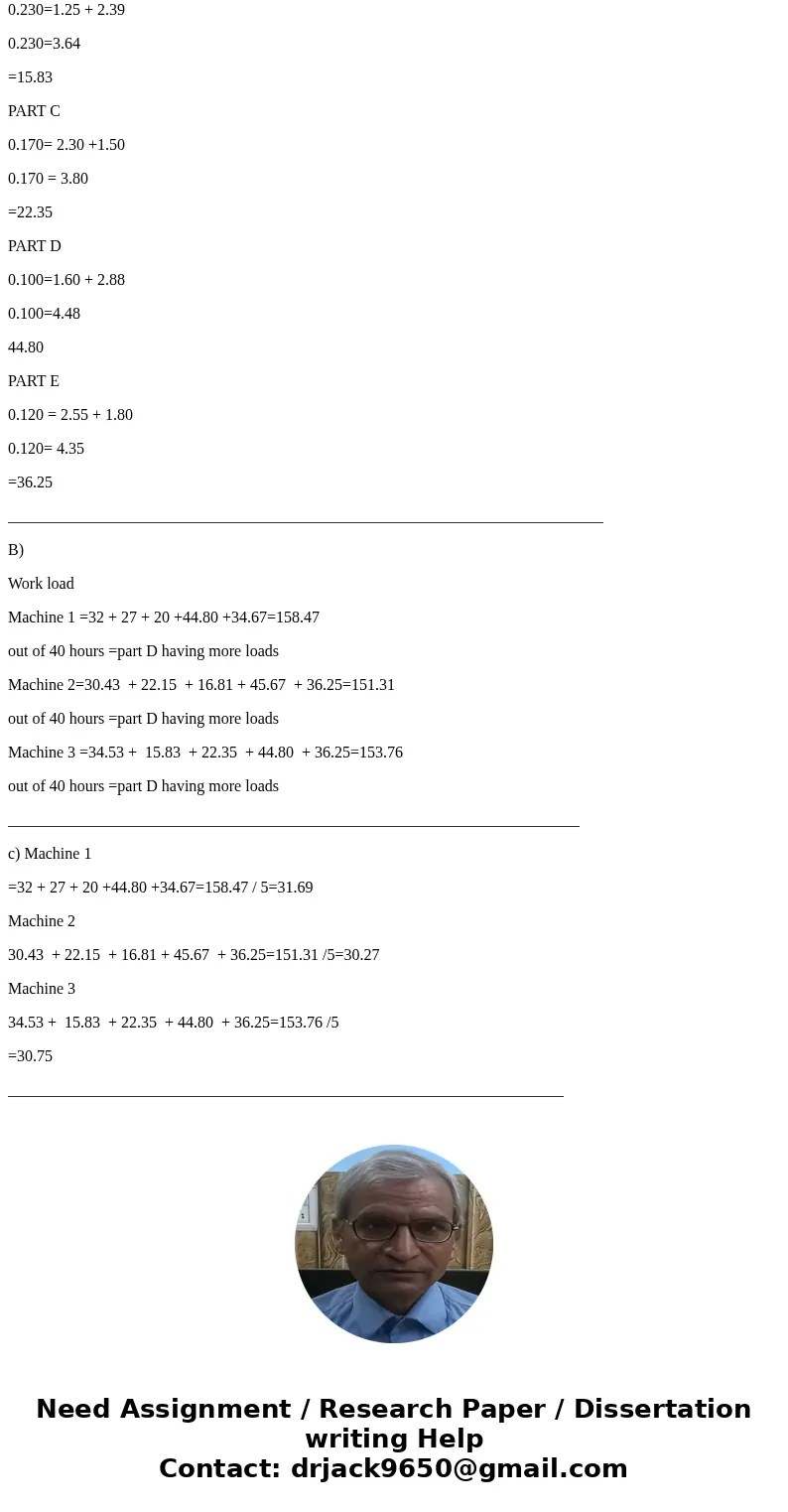  3.15 The table below shows production data for five batches of parts processed through a batclh production plant. Setup times (T) are given in hours. Operation