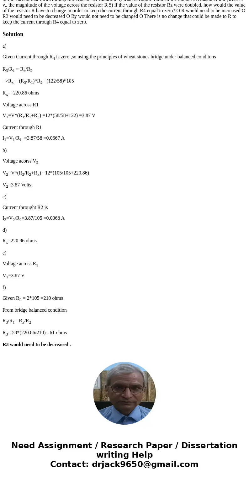 A circuit is constructed with five resistors and a battery as shown. The battery voltage is V = 12 V. The values for the resistors are: R1 = 58 ?, R2 = 105 ?, R A circuit is constructed with five resistors and a battery as shown. The battery voltage is V = 12 V. The values for the resistors are: R1 = 58 ?, R2 = 105 ?, R