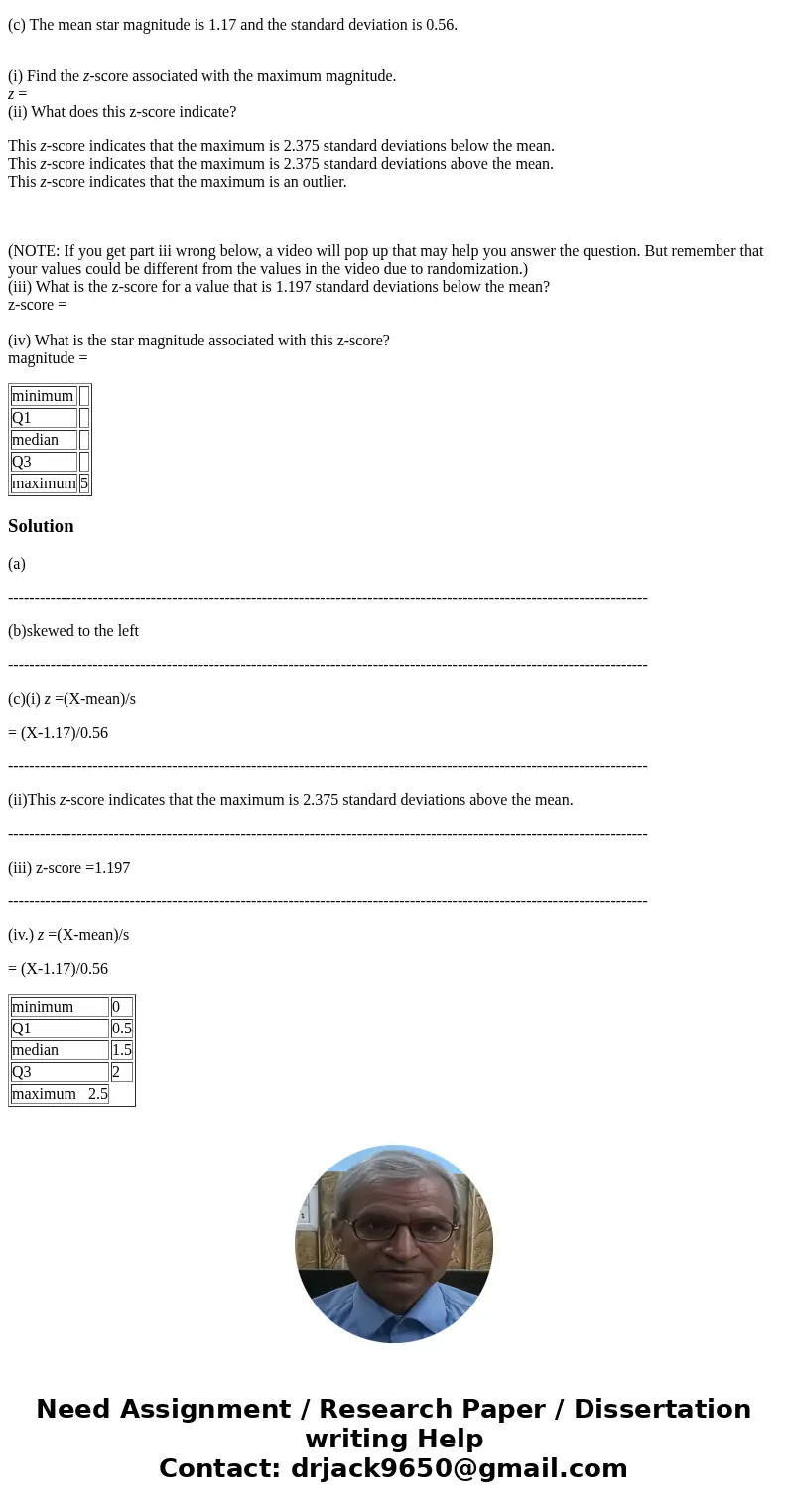 A sample of stars from the constellation Orion, which is usually visible in the night sky, is drawn. The following boxplot shows a summary of the stars\' magnit A sample of stars from the constellation Orion, which is usually visible in the night sky, is drawn. The following boxplot shows a summary of the stars\' magnit