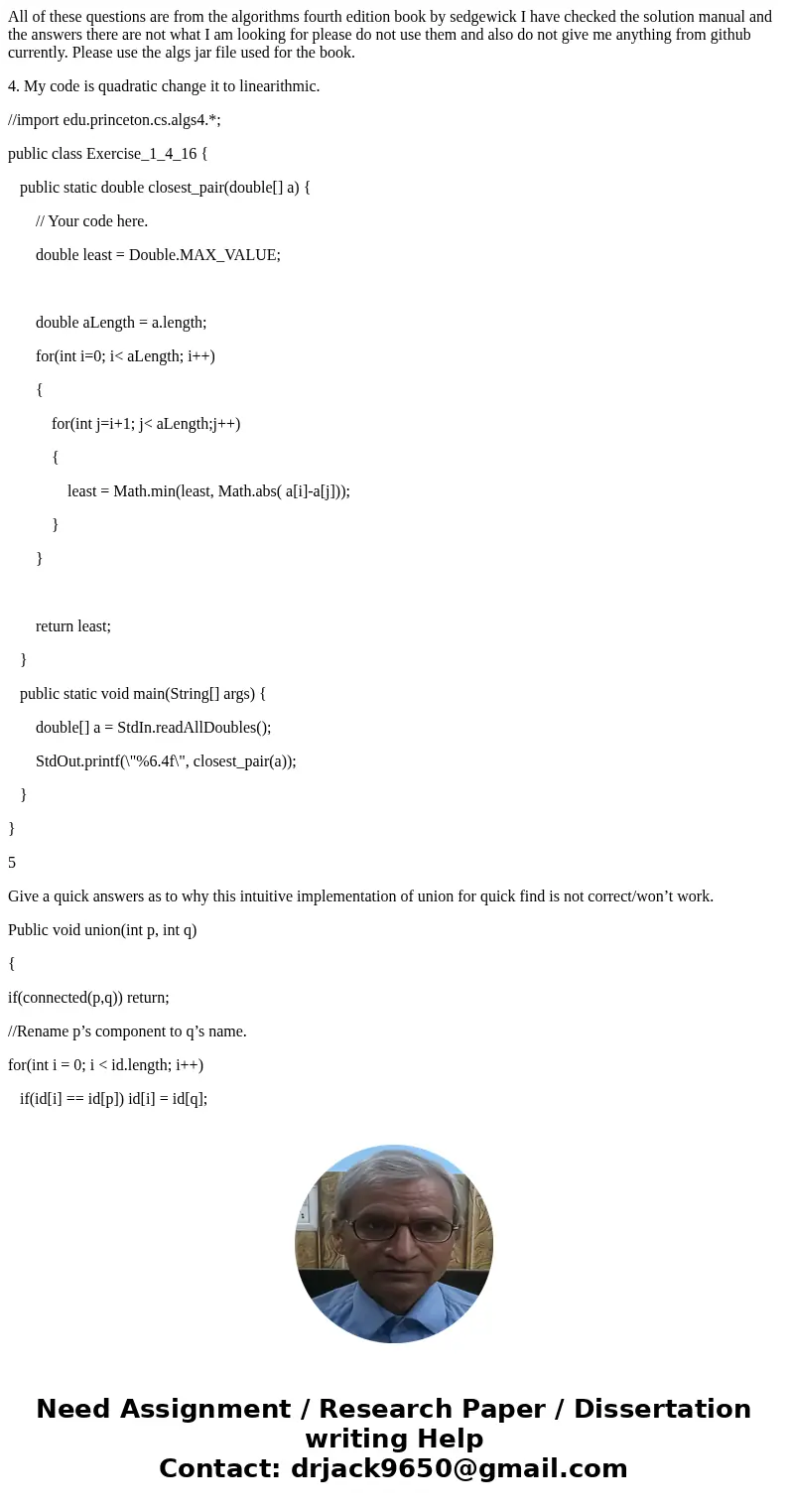 All of these questions are from the algorithms fourth edition book by sedgewick I have checked the solution manual and the answers there are not what I am looki All of these questions are from the algorithms fourth edition book by sedgewick I have checked the solution manual and the answers there are not what I am looki