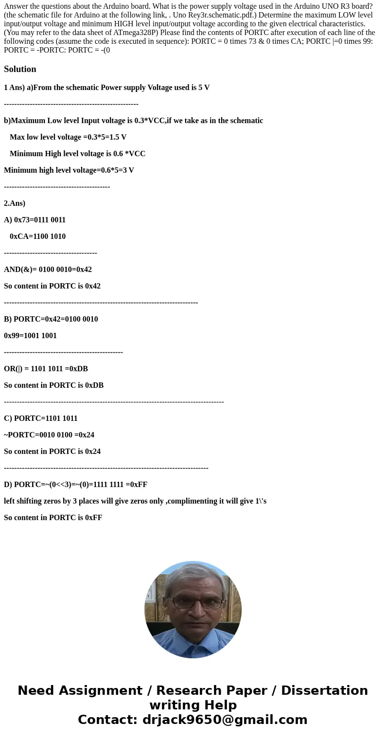  Answer the questions about the Arduino board. What is the power supply voltage used in the Arduino UNO R3 board? (the schematic file for Arduino at the followi