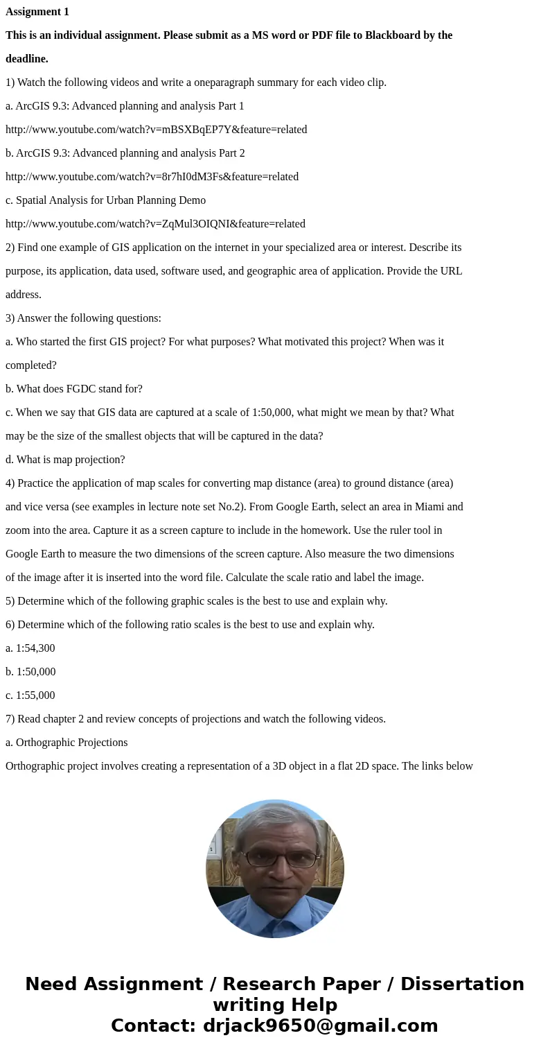 Assignment 1 This is an individual assignment. Please submit as a MS word or PDF file to Blackboard by the deadline. 1) Watch the following videos and write a o