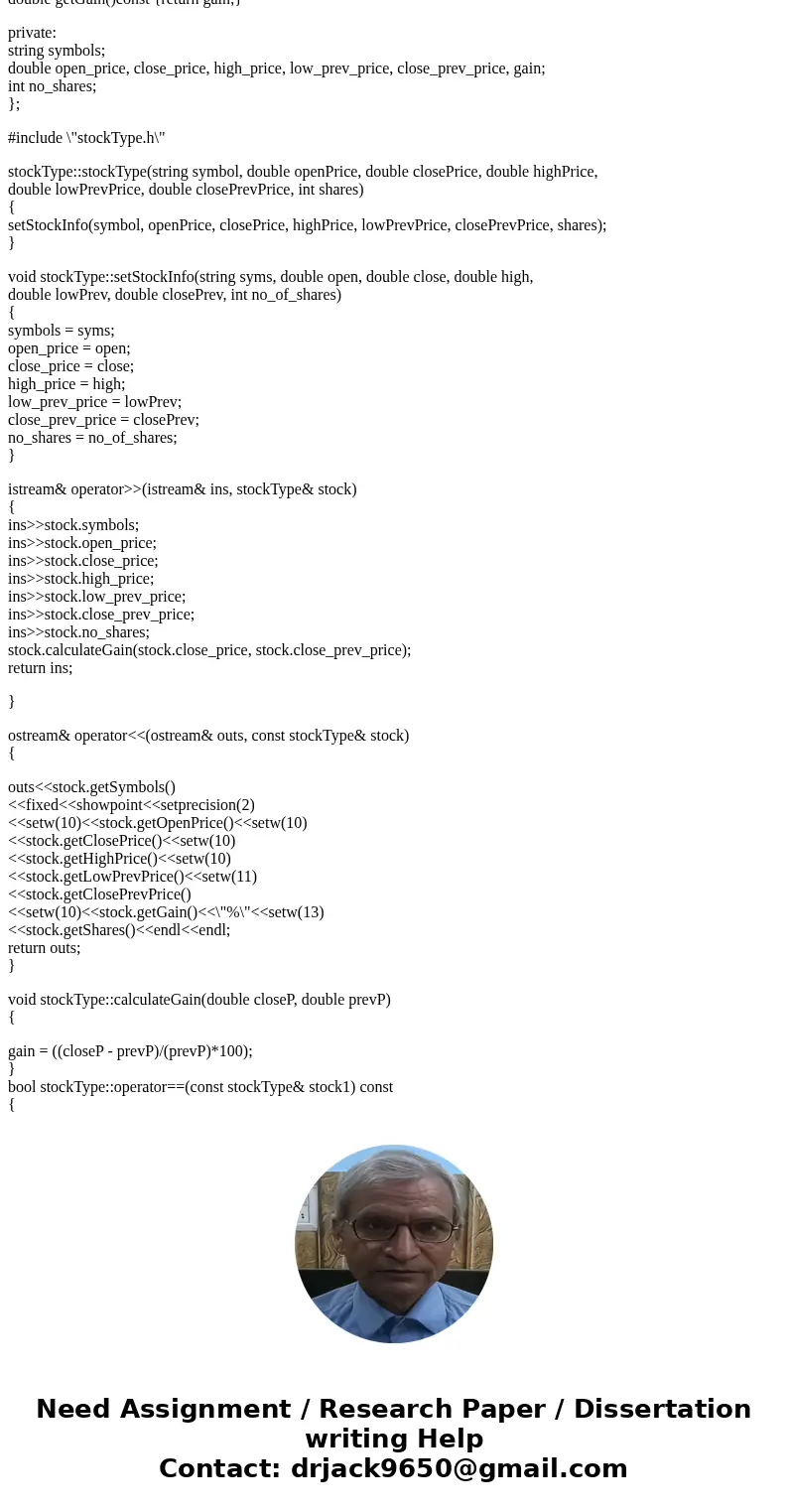 C++ programming (Stock Market) Write a program to help a local stock trading company automate its systems. The company invests only in the stock market. At the  C++ programming (Stock Market) Write a program to help a local stock trading company automate its systems. The company invests only in the stock market. At the