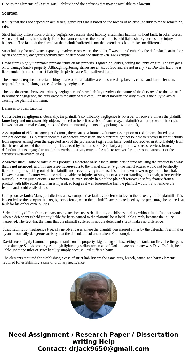 Discuss the elements of \