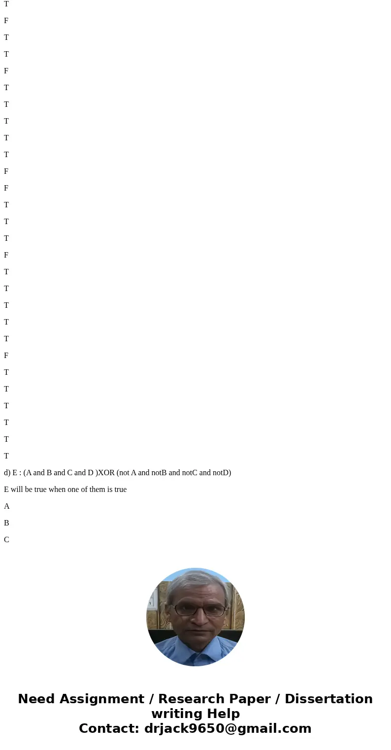 For each of the following expressions develop the condition coverage, decision coverage, condition/decision coverage terms (2 per coverage). Also provide MCDC t For each of the following expressions develop the condition coverage, decision coverage, condition/decision coverage terms (2 per coverage). Also provide MCDC t