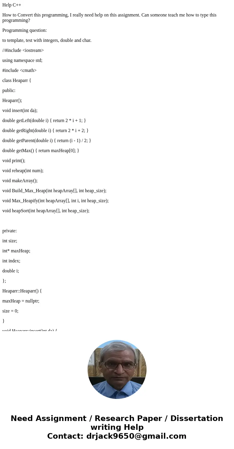 Help C++ How to Convert this programming, I really need help on this assignment. Can someone teach me how to type this programming? Programming question: to tem Help C++ How to Convert this programming, I really need help on this assignment. Can someone teach me how to type this programming? Programming question: to tem