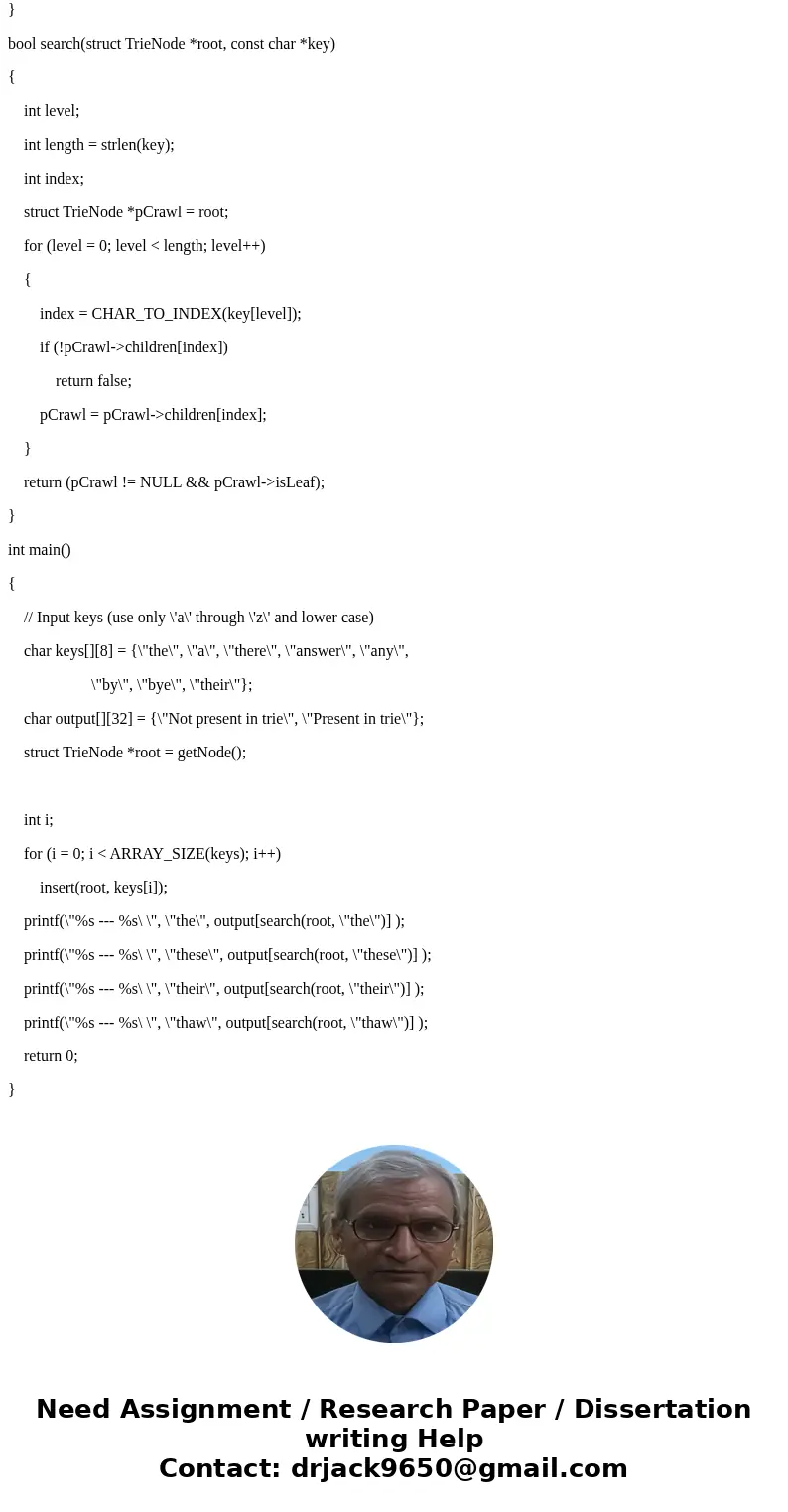 How do i code up a trie implemention with 4 children as an array and at the same time store a key and value in each children ? JavaSolution#include <stdio.h& How do i code up a trie implemention with 4 children as an array and at the same time store a key and value in each children ? JavaSolution#include <stdio.h&