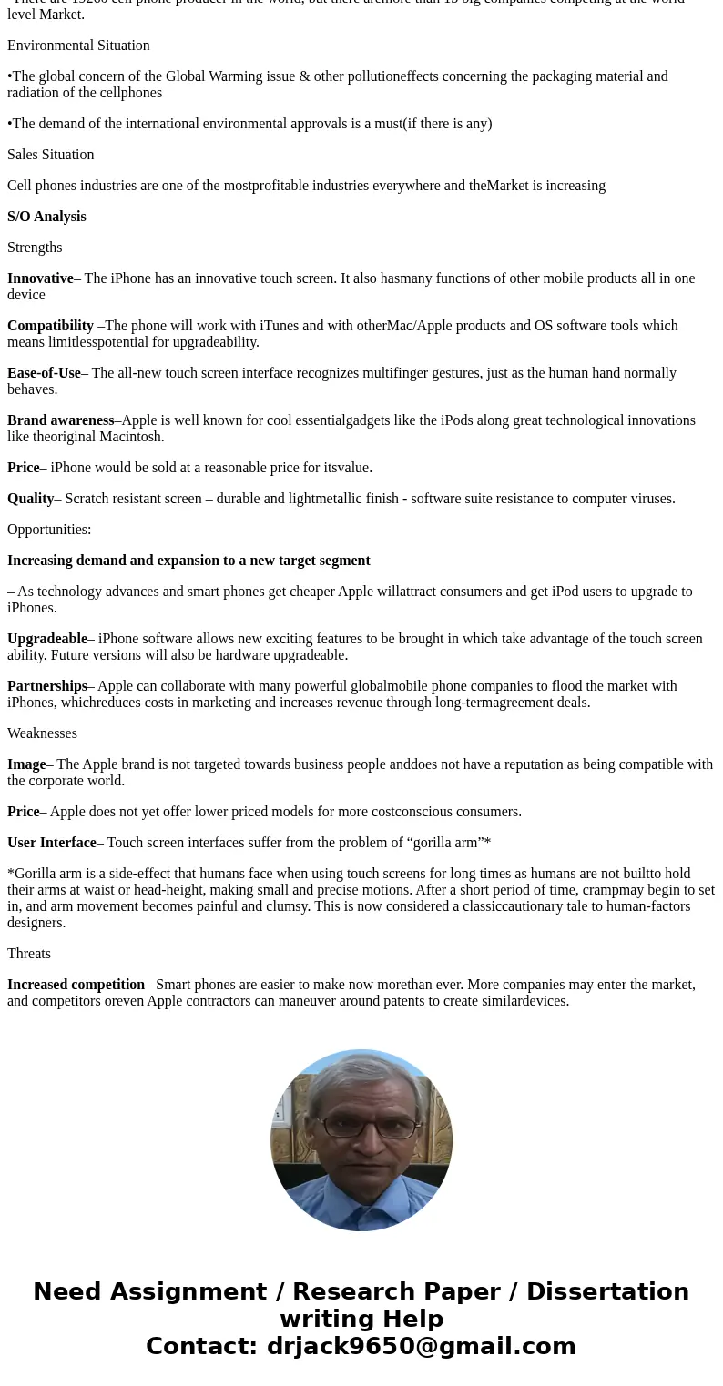 I\'m doing a marketing plan on how Apple can improve their products below is the outlined structure pls help xhibit 21-4 Summary Outline of Different Sections o