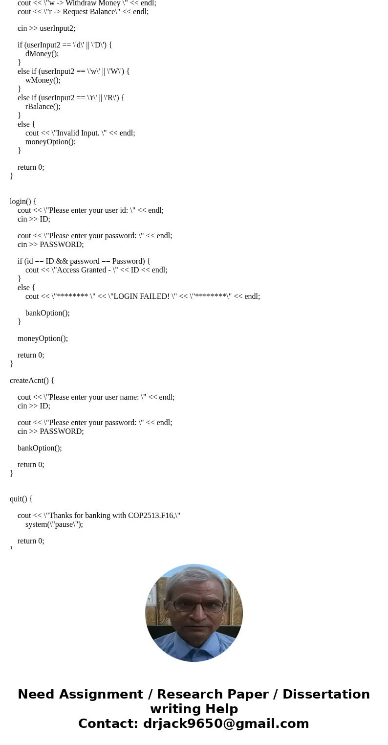 I\'m writing a c++ program and I\'m not sure why it\'s not working. #include <iostream> #include <string> #include <iomanip> using namespace s