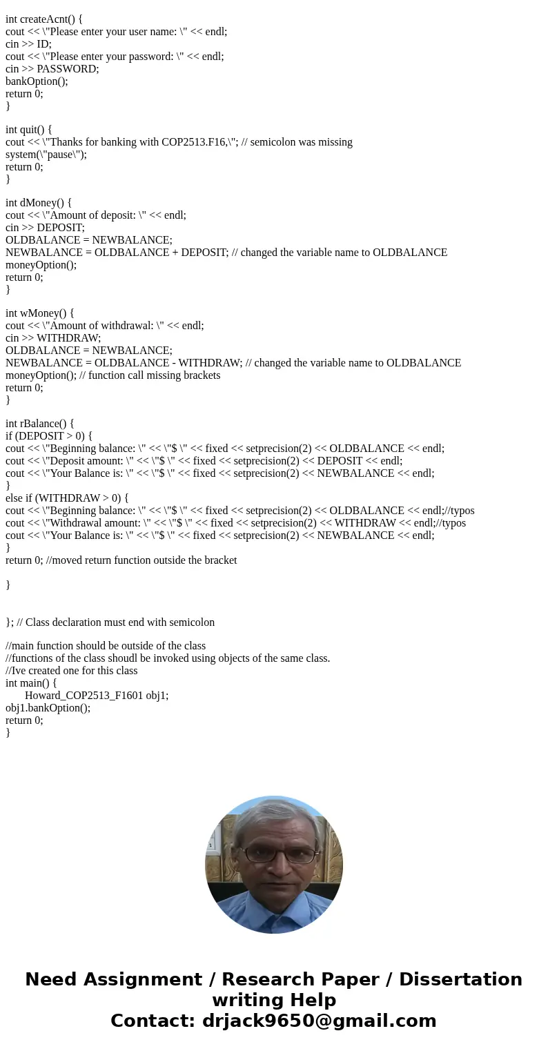 I\'m writing a c++ program and I\'m not sure why it\'s not working. #include <iostream> #include <string> #include <iomanip> using namespace s