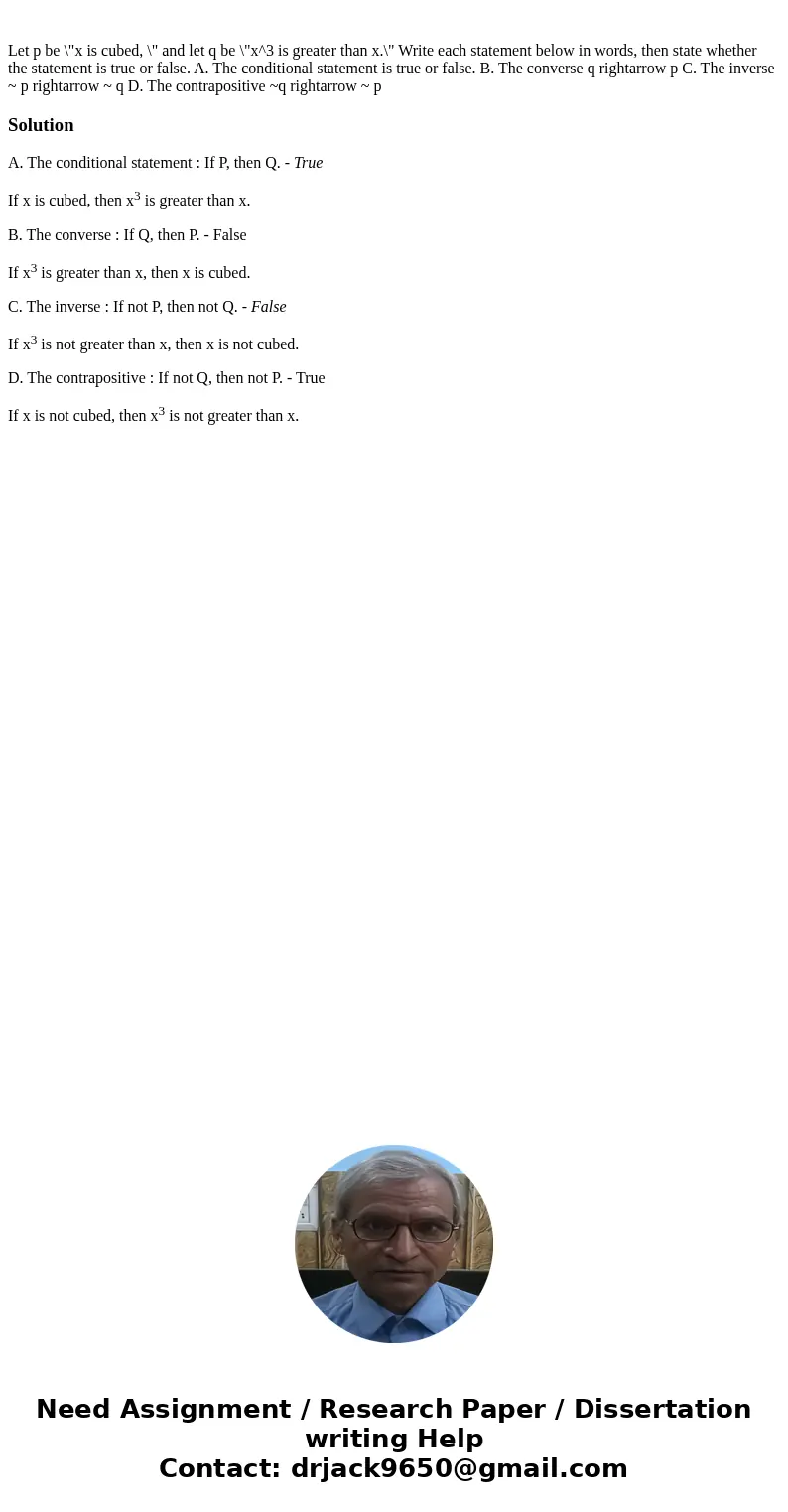 Let p be \  Let p be \