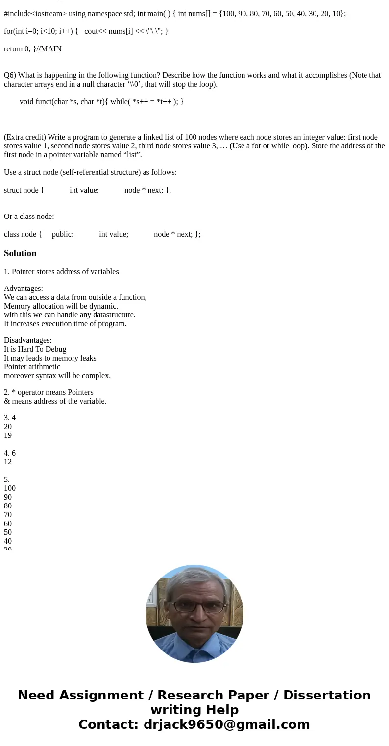 Pointer Questions in C++ In this lab, we are using the C++ language to demonstrate the concept of pointers. Even if you are not familiar with C++, it is OK sinc Pointer Questions in C++ In this lab, we are using the C++ language to demonstrate the concept of pointers. Even if you are not familiar with C++, it is OK sinc