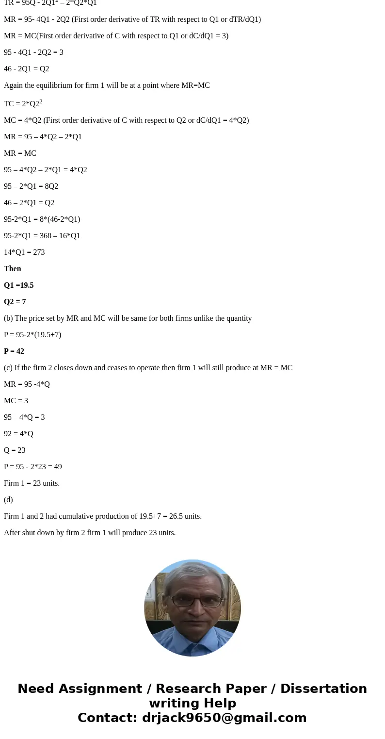 PS. The questions are about Theory of Industrial Organization. 1. Suppose two firms compete by choosing quantities and that neither of them sees the other\'s qu PS. The questions are about Theory of Industrial Organization. 1. Suppose two firms compete by choosing quantities and that neither of them sees the other\'s qu