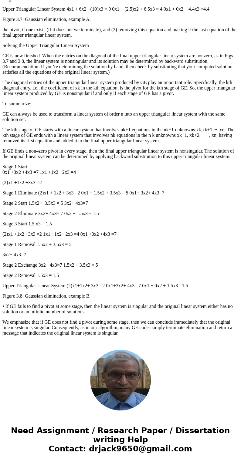 Solve the following system using straightforward Gaussian elimination with forward elimination and back substitution. Carry four significant digits.SolutionStag Solve the following system using straightforward Gaussian elimination with forward elimination and back substitution. Carry four significant digits.SolutionStag