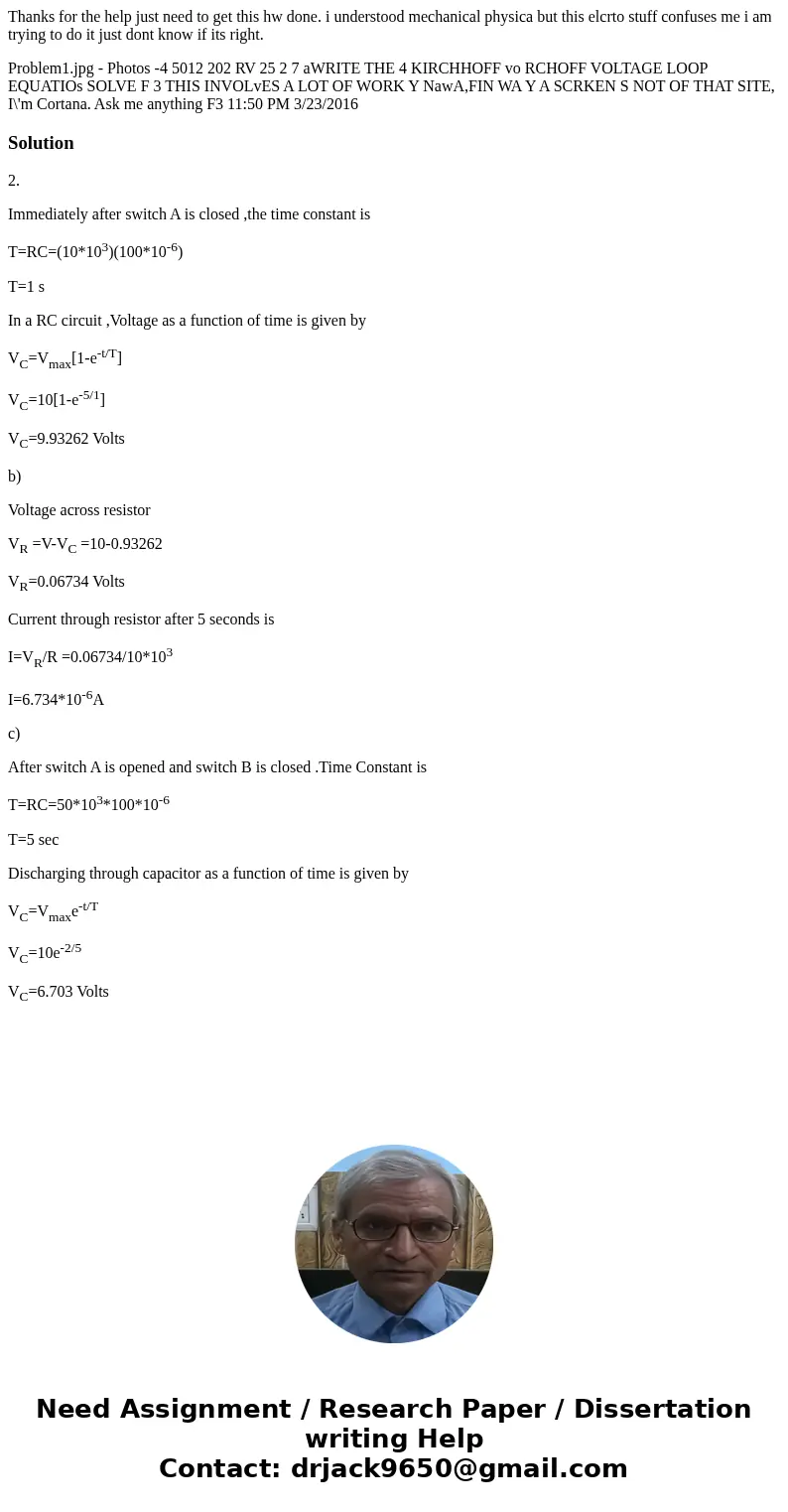 Thanks for the help just need to get this hw done. i understood mechanical physica but this elcrto stuff confuses me i am trying to do it just dont know if its 