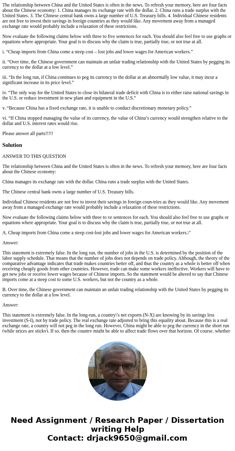 The relationship between China and the United States is often in the news. To refresh your memory, here are four facts about the Chinese economy: 1. China manag