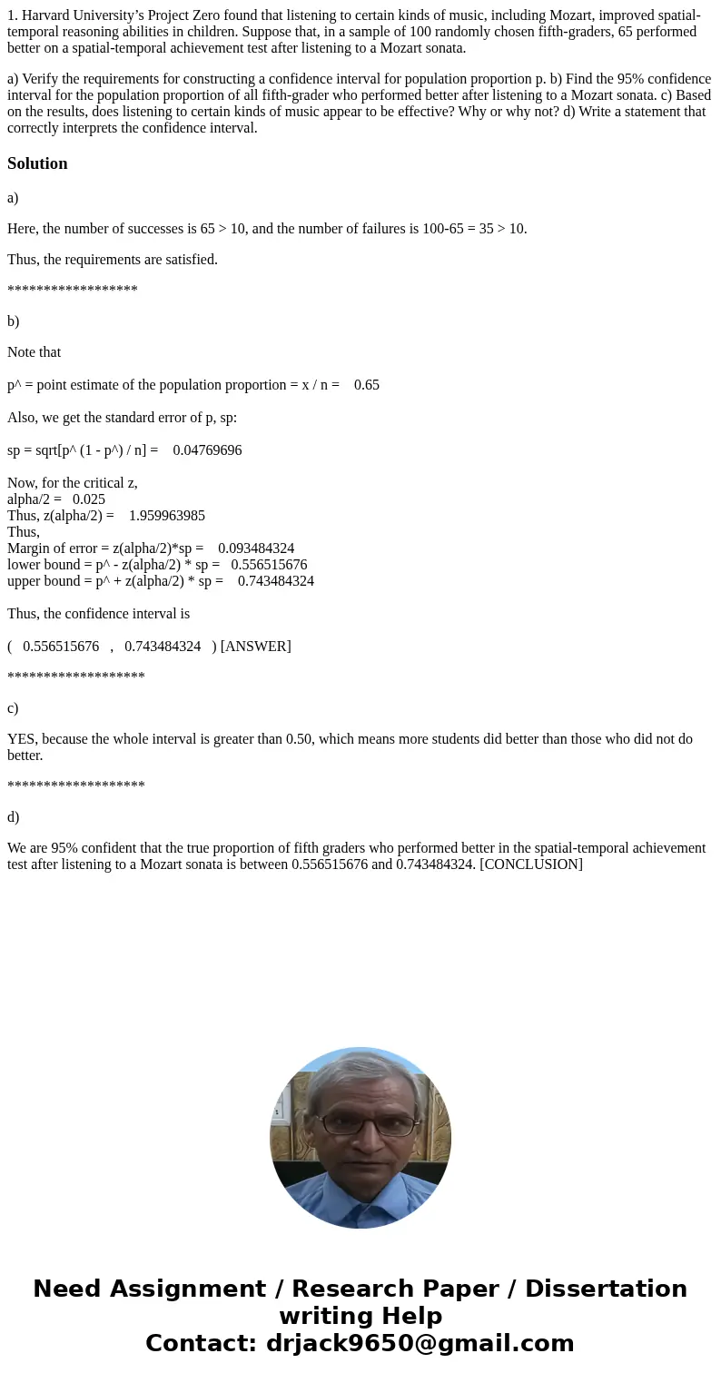 1. Harvard University’s Project Zero found that listening to certain kinds of music, including Mozart, improved spatial-temporal reasoning abilities in children 1. Harvard University’s Project Zero found that listening to certain kinds of music, including Mozart, improved spatial-temporal reasoning abilities in children