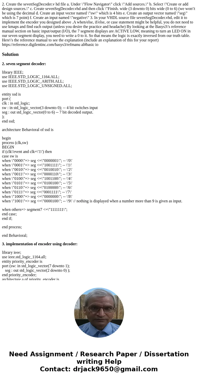  2. Create the sevenSegDecoder.v hd file a. Under \