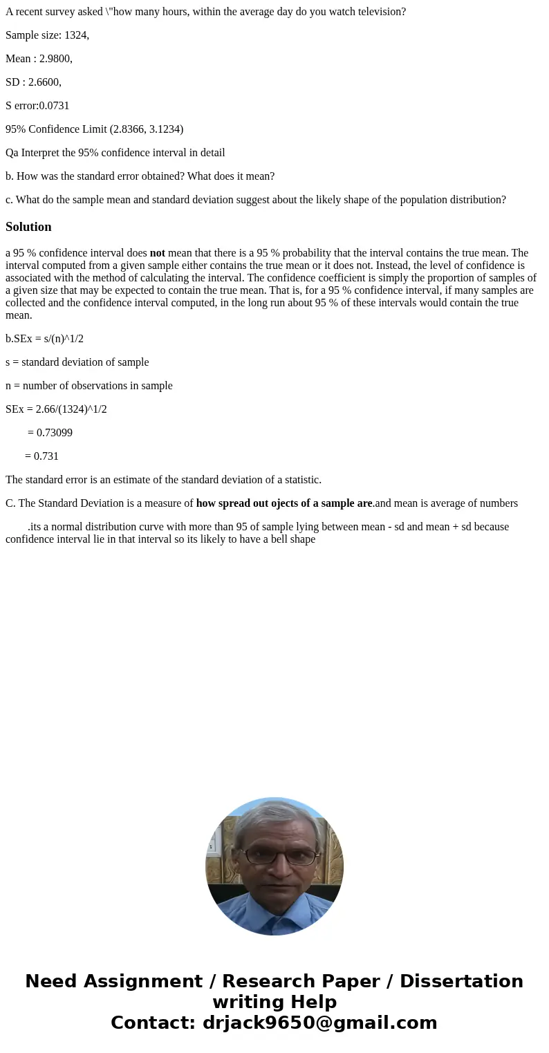 A recent survey asked \