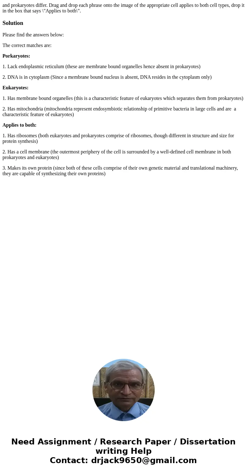  and prokaryotes differ. Drag and drop each phrase onto the image of the appropriate cell applies to both cell types, drop it in the box that says \