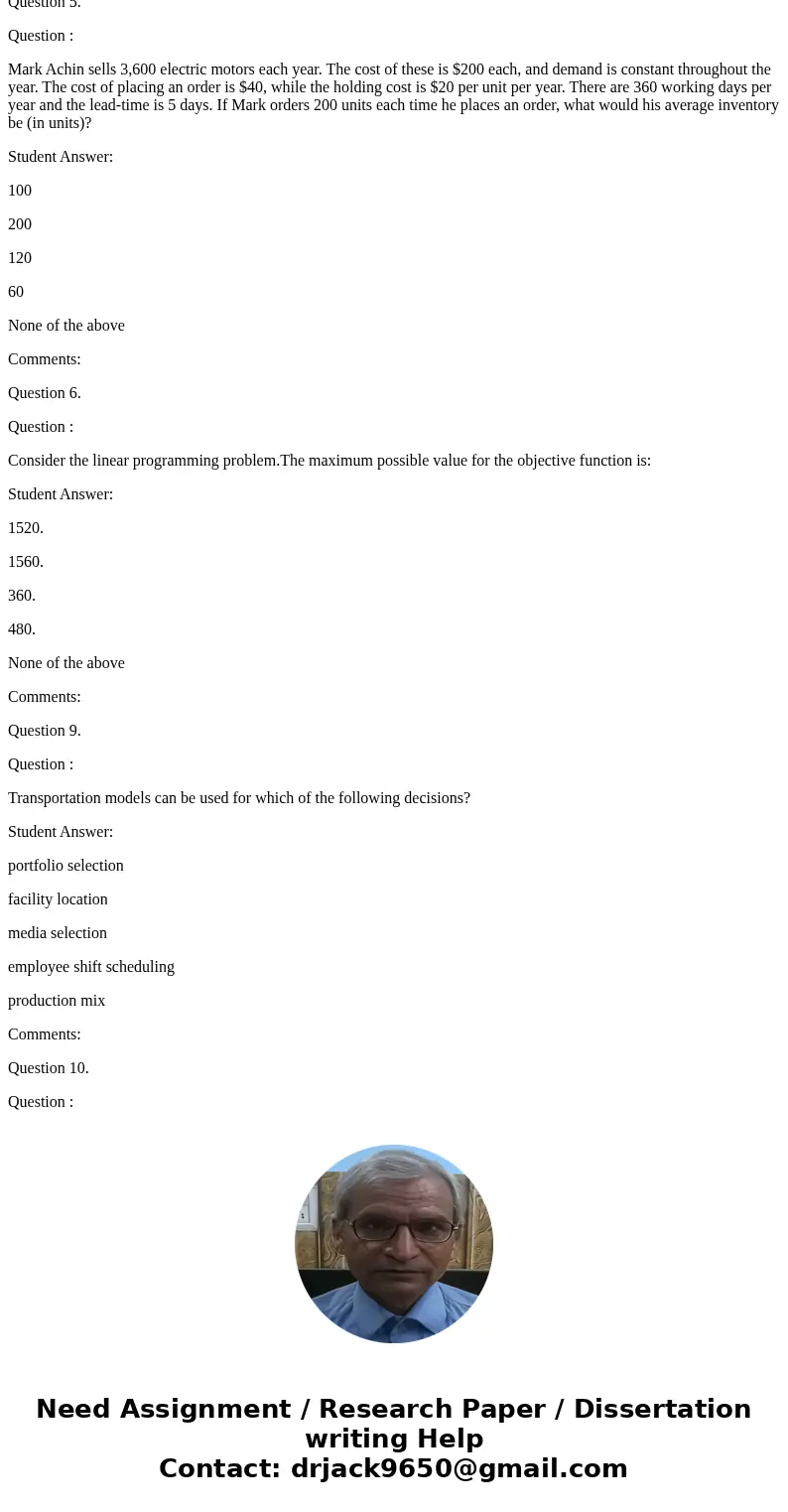 Comments: Question 2. Question : Data for a particular subdivision near downtown Houston indicate that the average price per square foot for a home is $100 with
