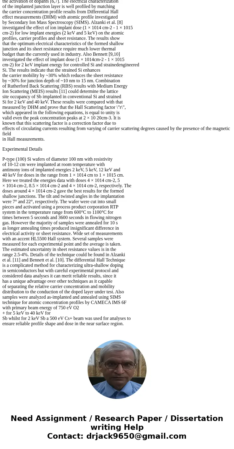 Consider diffusion of Sb in an intrinsic silicon material. Determine the concentration of Sb at a depth of 2 m assuming the concentration of Sb at the surface t Consider diffusion of Sb in an intrinsic silicon material. Determine the concentration of Sb at a depth of 2 m assuming the concentration of Sb at the surface t