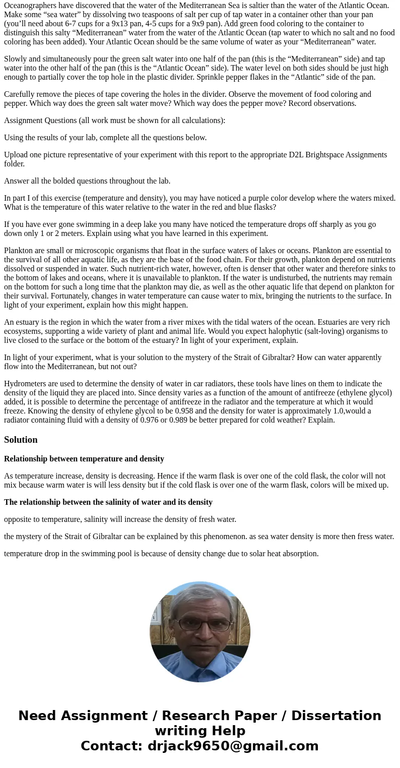 Density Lab - Will choose best answer Density Laboratory: Will choose bes answer Materials & Apparatus: Water Food coloring (red, blue, green) Salt 4 – 50 m