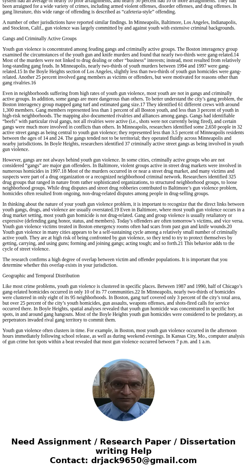 Describe an important problem faced by society today of gun violence. Provide your own analysis by asking—and answering—a relevant question from at least three 
