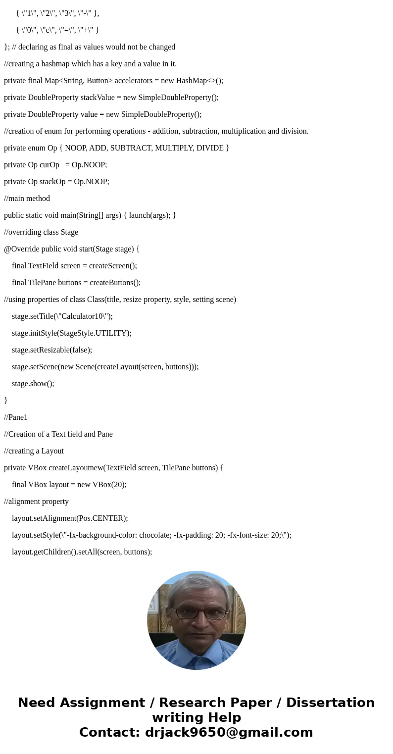 Description Using JavaFX and any of its associated controls, recreate an interface. Examples include items like microwaves, calculators, ATMs, car radios, media Description Using JavaFX and any of its associated controls, recreate an interface. Examples include items like microwaves, calculators, ATMs, car radios, media