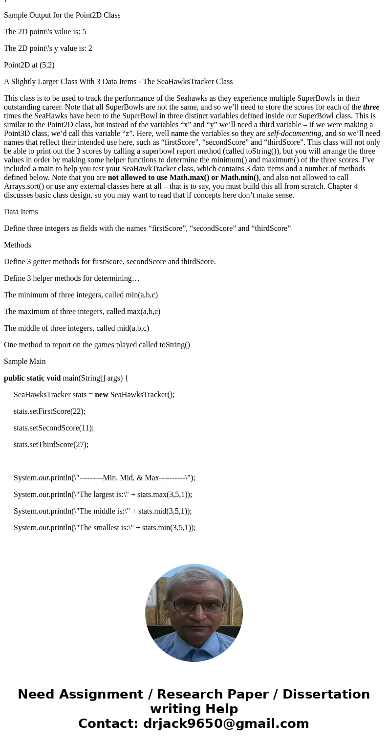 Help with this please , you’ll practice building 3 distinct programs called “classes” that each have their own main() driver. In this assignment, you’ll be subm