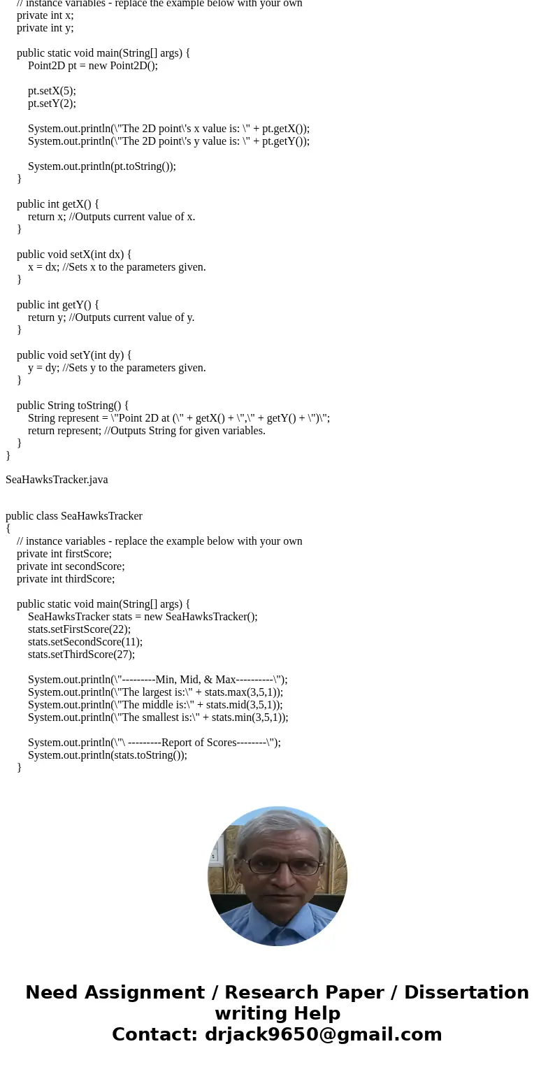 Help with this please , you’ll practice building 3 distinct programs called “classes” that each have their own main() driver. In this assignment, you’ll be subm