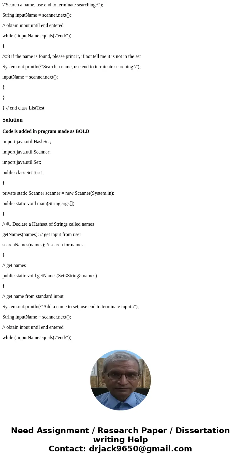 i need help with filling in/correct each line that is indicated by a comment with a number import java.util.HashSet; import java.util.Scanner; import java.util. i need help with filling in/correct each line that is indicated by a comment with a number import java.util.HashSet; import java.util.Scanner; import java.util.