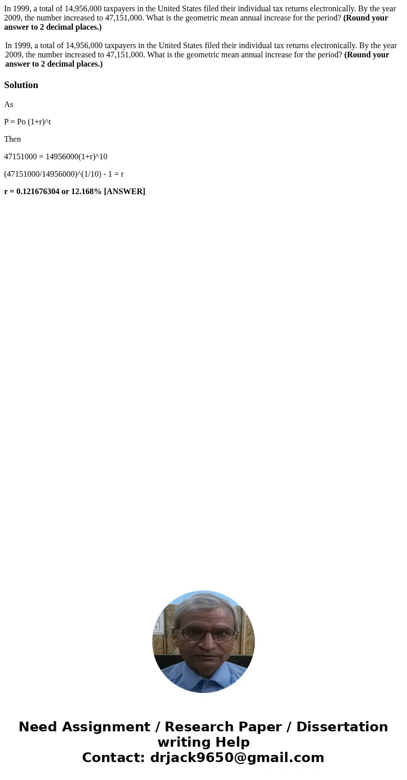 In 1999, a total of 14,956,000 taxpayers in the United States filed their individual tax returns electronically. By the year 2009, the number increased to 47,15 In 1999, a total of 14,956,000 taxpayers in the United States filed their individual tax returns electronically. By the year 2009, the number increased to 47,15