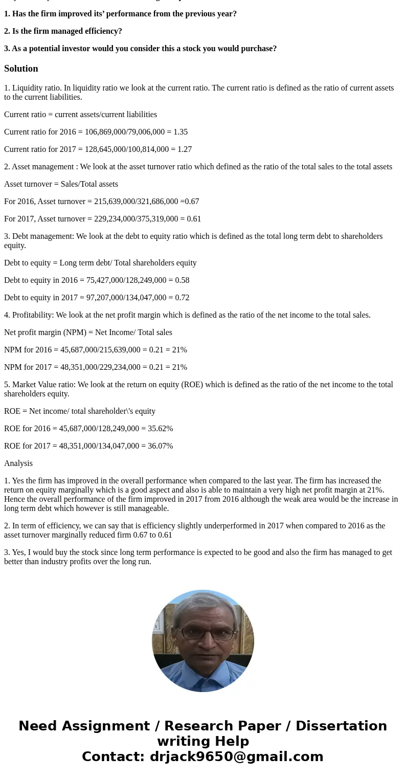 In 300 words or more answer the following: Financial Statement Interpretation Please take the company Apple Inc. and perform a Financial Analysis using the avai