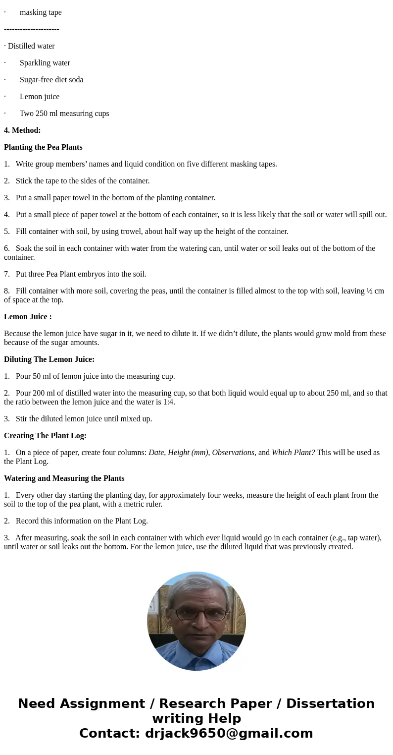  Lab Report Format for Biology 10 (7295) Bill Good, Lab Instructor SP 2017 When due: neb K A. \