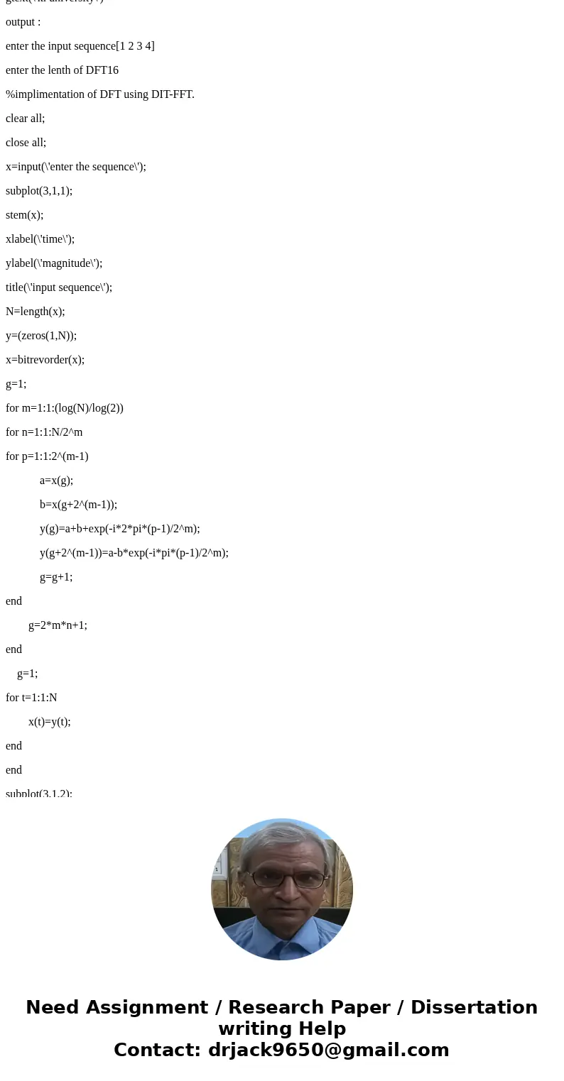 Please help me with this DFT system problem Consider the 6-point sequence: x[n] = {2,1, 0,1, 2,1}. Suppose a radix-2 decimation- in-time (DIT) FFT algorithm is 