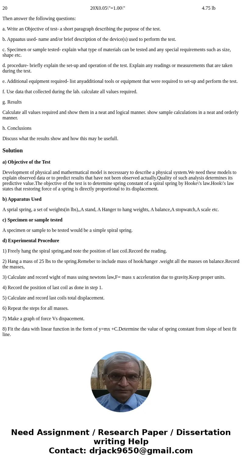 Subject:Manufacturing Engineering Technology (MET 100) course: Spring Rate LAB Definition: The relationship between the force exerted by a string and it deflect