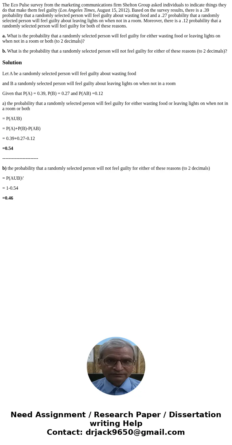 The Eco Pulse survey from the marketing communications firm Shelton Group asked individuals to indicate things they do that make them feel guilty (Los Angeles T