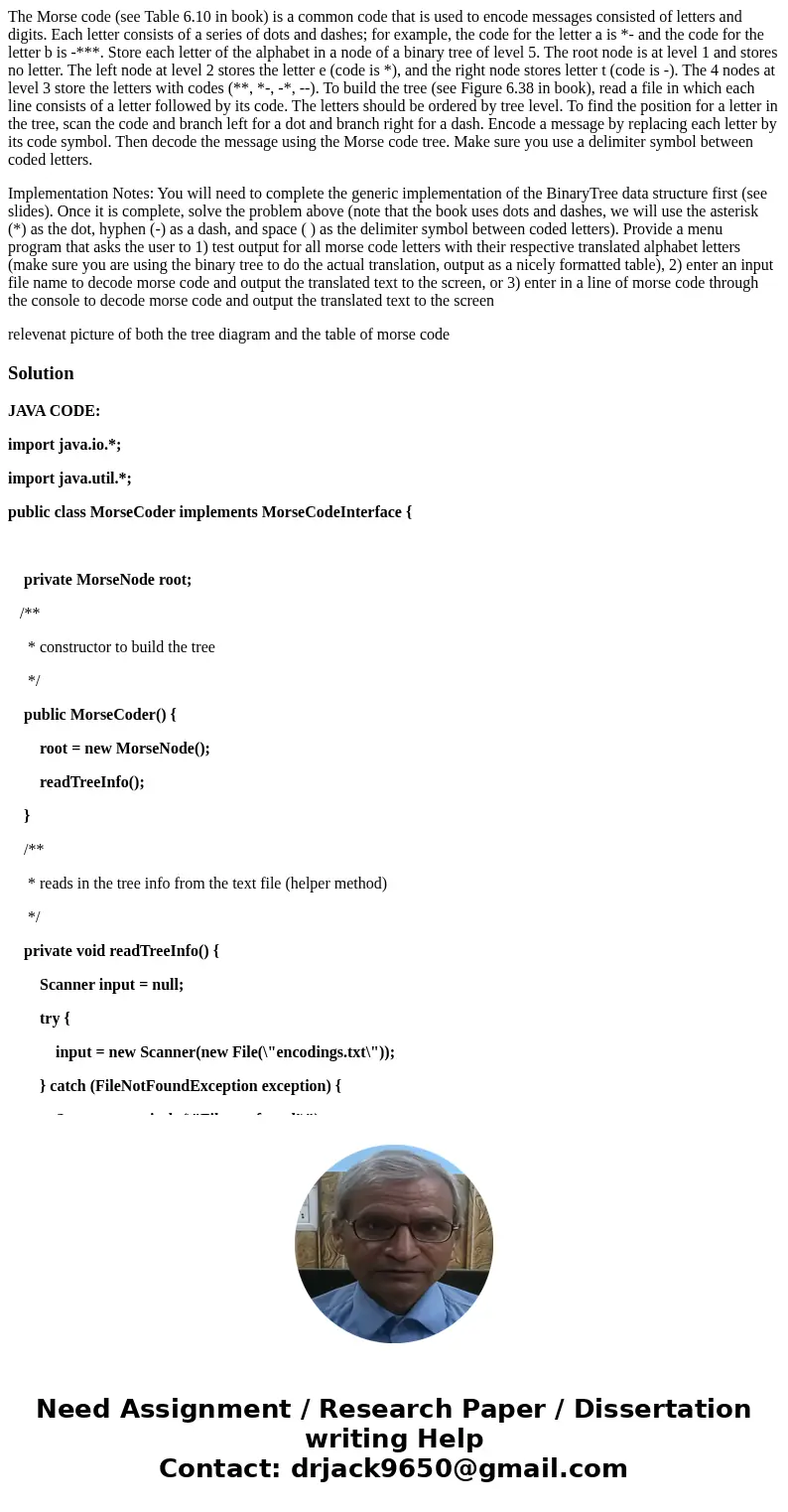 The Morse code (see Table 6.10 in book) is a common code that is used to encode messages consisted of letters and digits. Each letter consists of a series of do