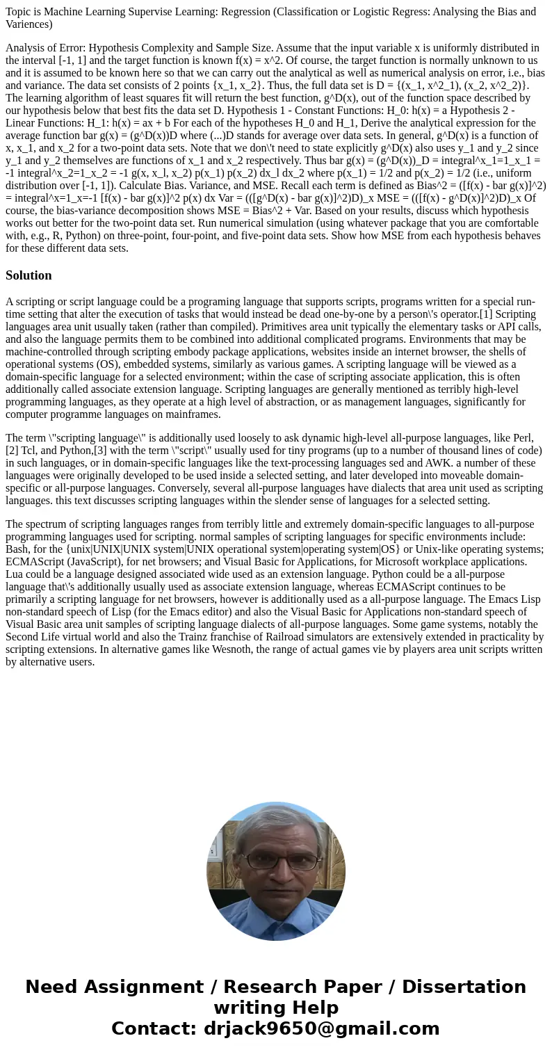 Topic is Machine Learning Supervise Learning: Regression (Classification or Logistic Regress: Analysing the Bias and Variences) Analysis of Error: Hypothesis Co Topic is Machine Learning Supervise Learning: Regression (Classification or Logistic Regress: Analysing the Bias and Variences) Analysis of Error: Hypothesis Co