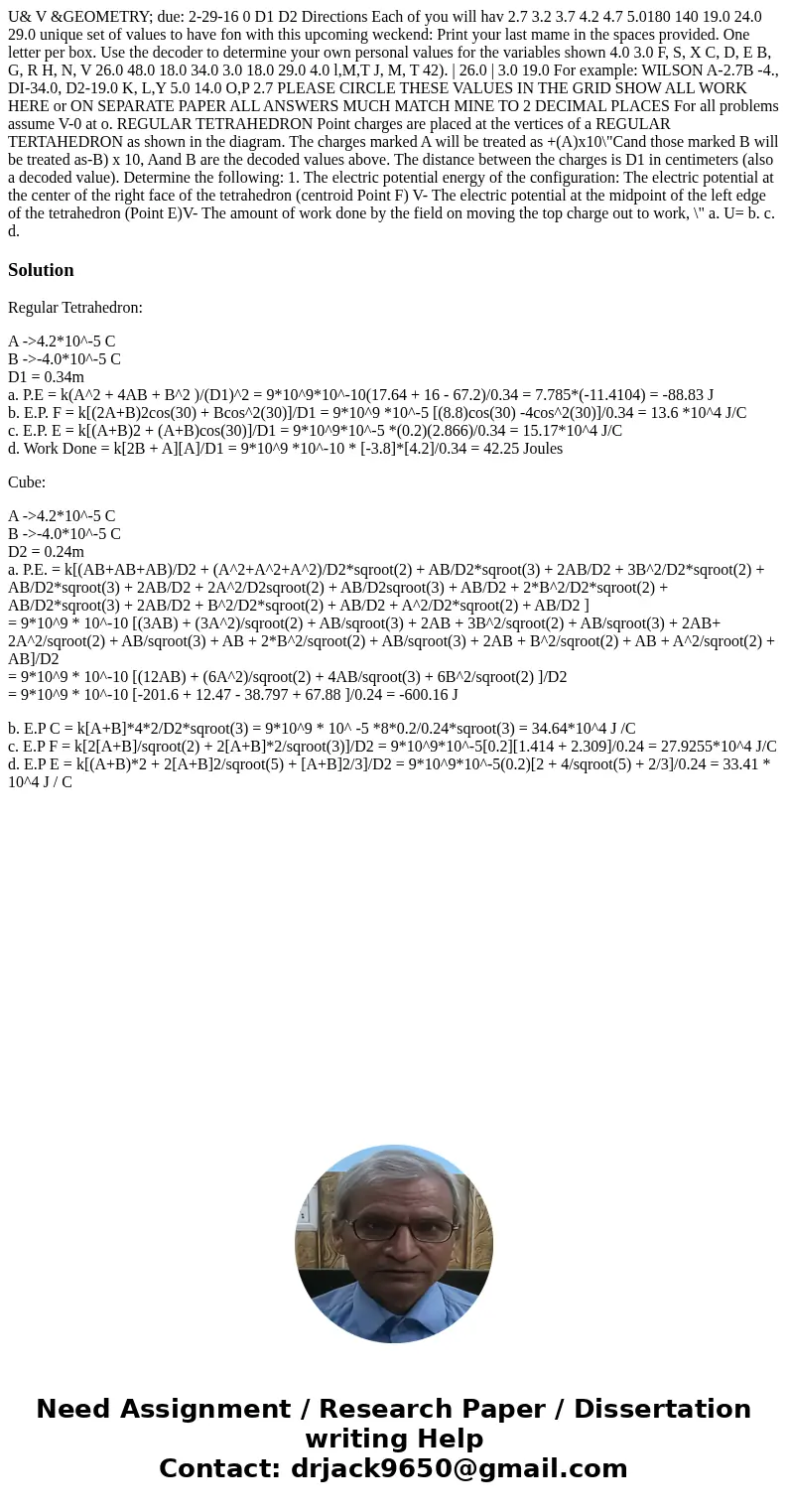  U& V &GEOMETRY; due: 2-29-16 0 D1 D2 Directions Each of you will hav 2.7 3.2 3.7 4.2 4.7 5.0180 140 19.0 24.0 29.0 unique set of values to have fon wit