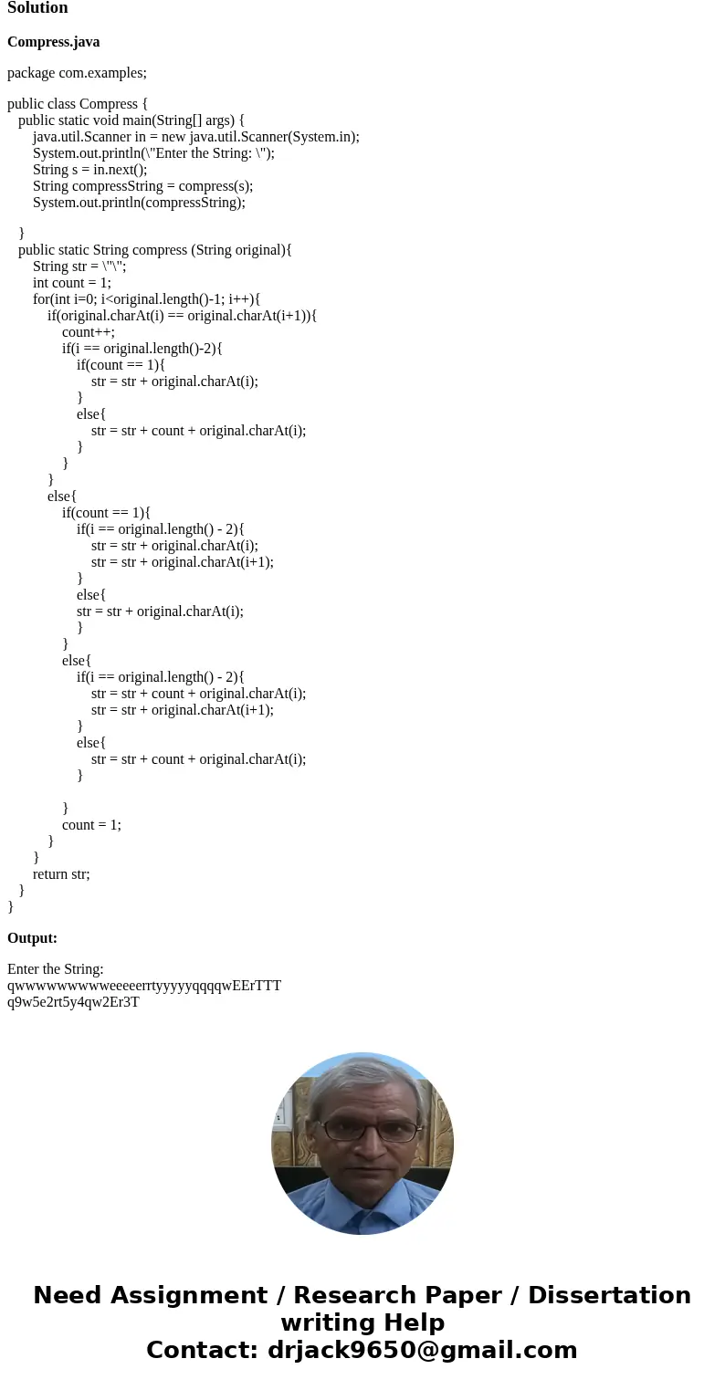 View writeup Download handout View handin history Write your code in the file Compress.java. Your code should go into a method with the following signature. You View writeup Download handout View handin history Write your code in the file Compress.java. Your code should go into a method with the following signature. You