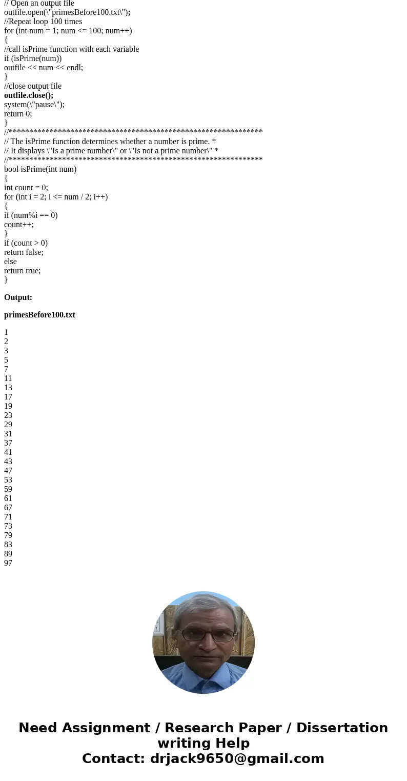What is wrong with my source file that it will not compile? // Is Prime Function // Author: Lila Bailey // Date: 11/03/2016 #include \ What is wrong with my source file that it will not compile? // Is Prime Function // Author: Lila Bailey // Date: 11/03/2016 #include \