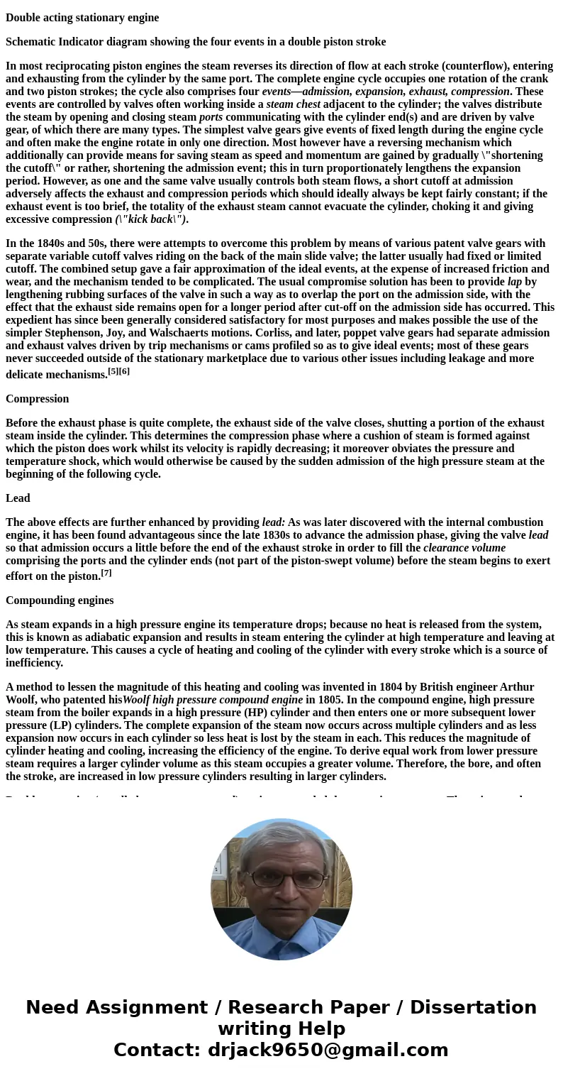 1.) Explain what type of mechanism and application use a marine steam engine and why? 2.) Explain the history behind a marine steam engine? and compare how it i