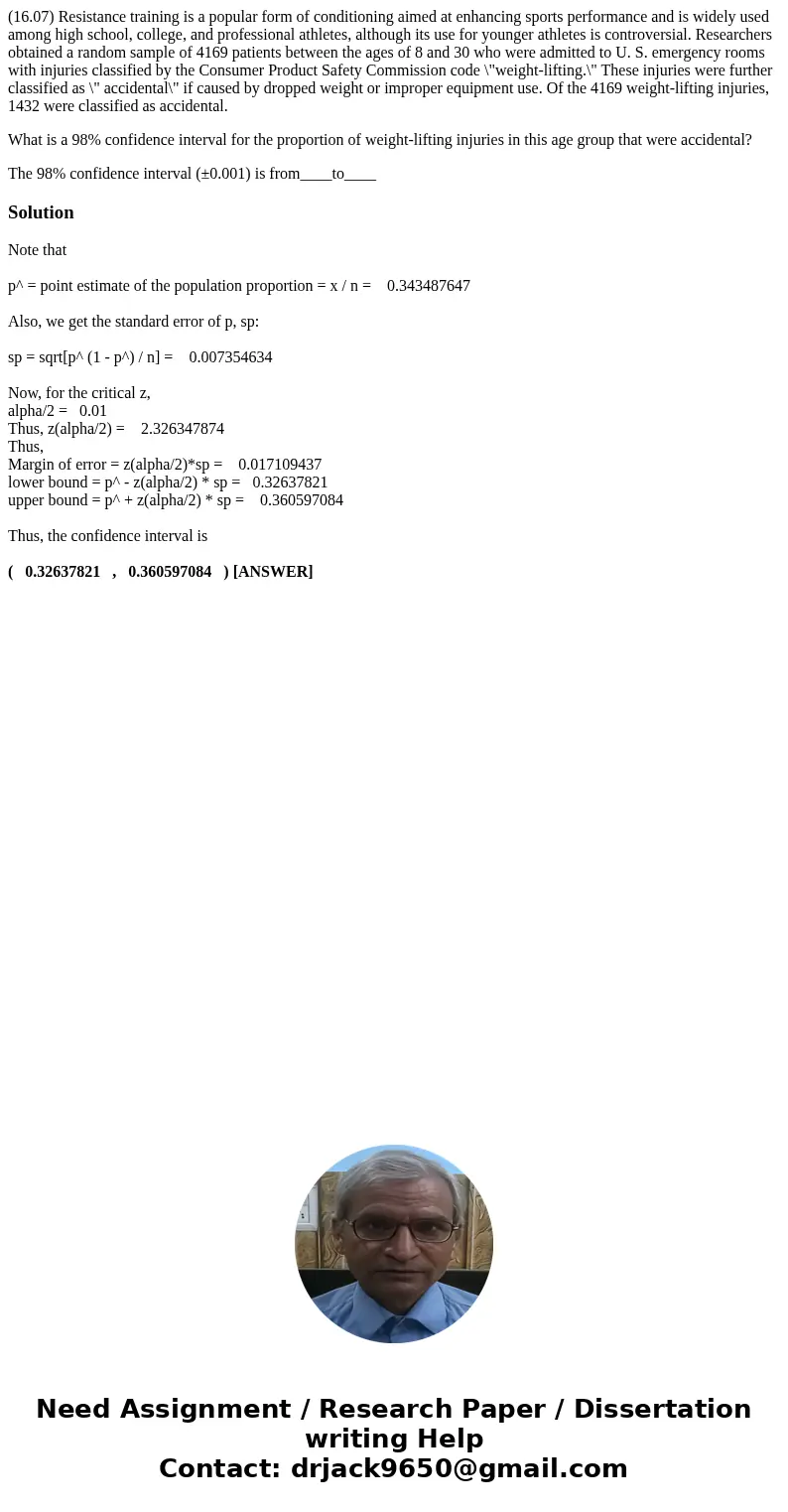 (16.07) Resistance training is a popular form of conditioning aimed at enhancing sports performance and is widely used among high school, college, and professio