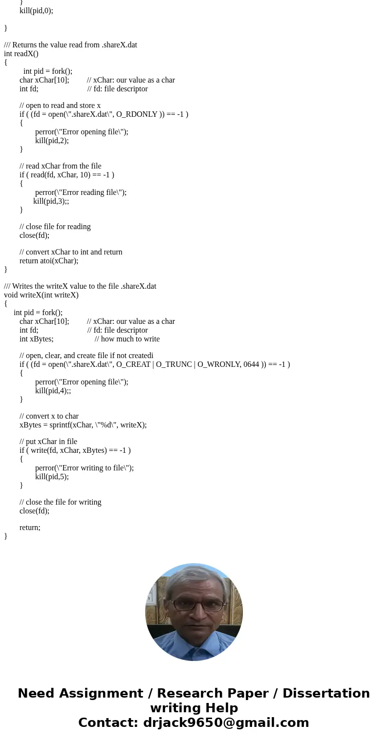  Directions: use only the signal mechanism system calls don’t use ( wait() or pipe() )in this problem. You can still read/write from/to a file. You must use ( k