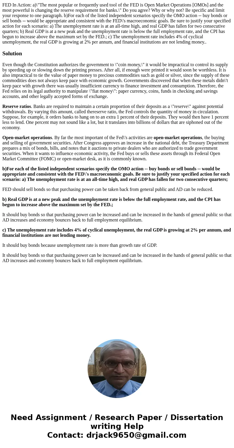 FED In Action: a)\ FED In Action: a)\